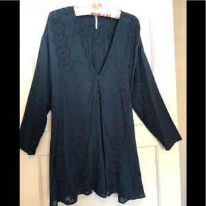 Free People true navy blue A-line tunic